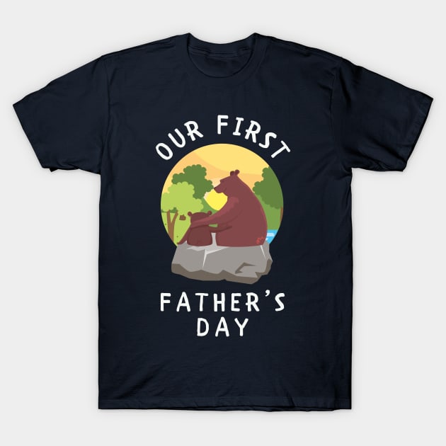 Our first fathers day bears T-Shirt by AllPrintsAndArt